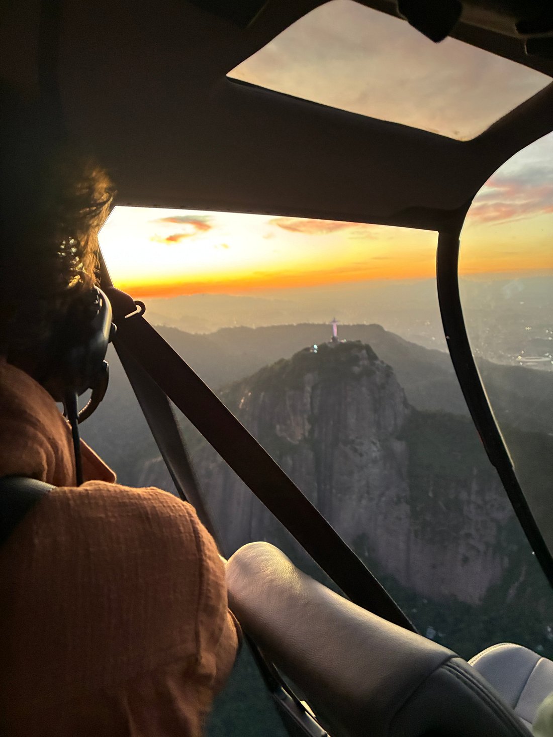 Vista del Cristo al atardecer